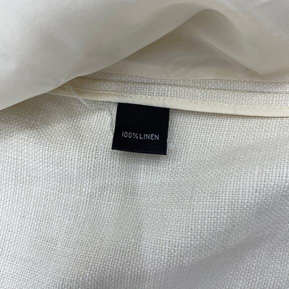 New LINDA ALLARD ELLEN TRACY Blazer Size 6 Cream Linen Oversized Summer Jacket - Picture 5 of 9